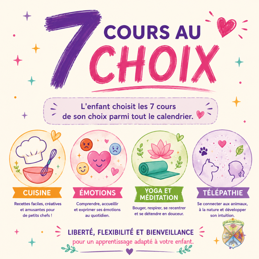 7 cours au choix — Forfait personnalisé